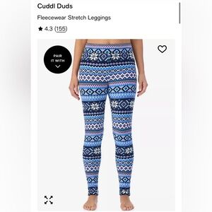 Cuddl Duds Fleecewear Stretch Leggings